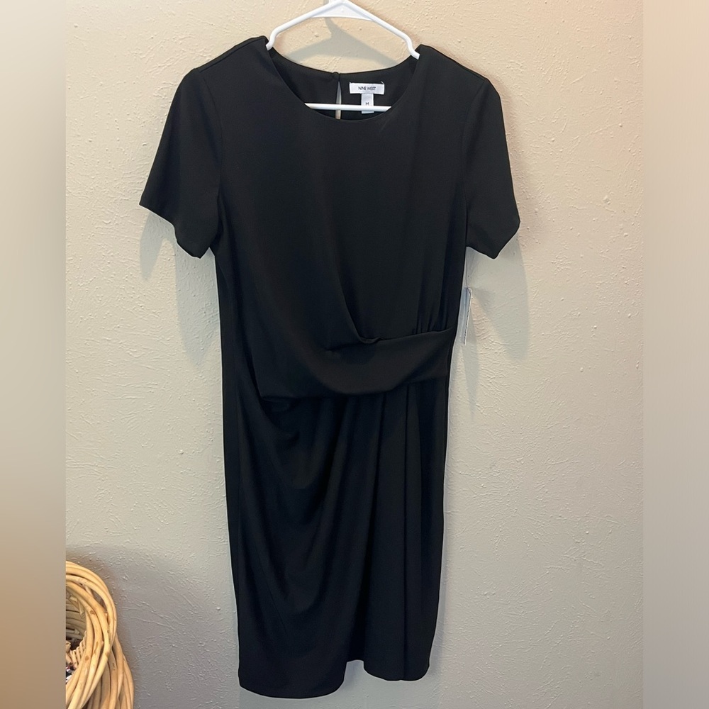 NWT Nine West black midi dress, Size M